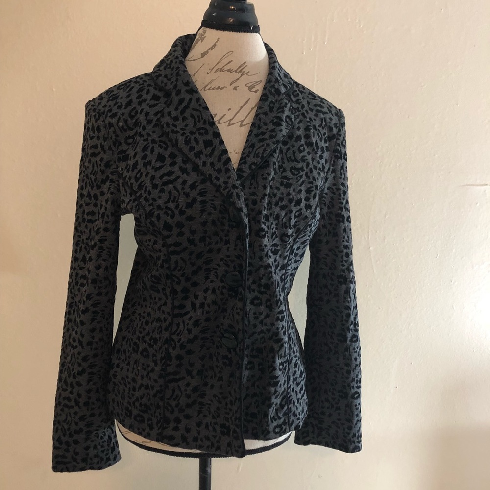🌂 Danillo Gray & Black Blazer Sz. 8